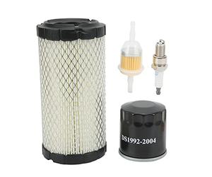 Club Car Bujía 4 Piezas Club Car Tune Up Kit Club Car Elemento de Filtro de Aire Filtro de Combustible y Aceite Juego de Bujías 28463G01 Compatible con EZGO RXV 2008-up Gas