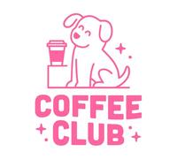 Club de café Amantes de los perros Kawaii Hipster Estética coreana Japonesa Se aceptan mascotas Calcomanías de vinilo para murales y paredes 49.2x61.3cm Pintura mural artística Rosa