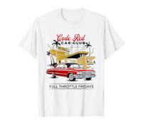 Club de Coches Lowrider Rojo clásico músculo - Retro Diner Camiseta