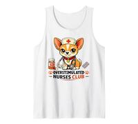 Club de Enfermeras sobreestimuladas Divertido Turno de Noche Chihuahua Camiseta sin Mangas