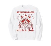 Club de Enfermeras sobreestimuladas Turno de Noche Divertido Mapache Sudadera