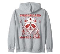 Club de Enfermeras sobreestimuladas Turno de Noche Divertido Mapache Sudadera con Capucha