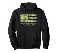 Club de Golf con Bandera Estadounidense de Ocean City Maryland Sudadera con Capucha