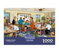 Club de la Procrastinación Puzzle De Madera Impermeable Puzzles De 1000 Piezas para Adultos Divertido Rompecabezas para Decoración del Hogar