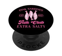 Club de la Sardina Rosa Conservas de pescado Sardinas en PopSockets PopGrip Adhesivo