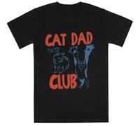 Club De Papás Gatos La Vida Es Mejor Kids Black tee Camiseta De Manga Corta para Niños Kids Black tee Children Short Sleeve T-Shirt