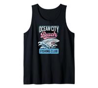 Club de Pesca Ocean City Beach Shark Maryland Camiseta sin Mangas