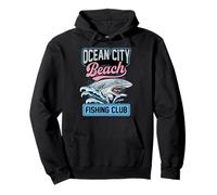 Club de Pesca Ocean City Beach Shark Maryland Sudadera con Capucha