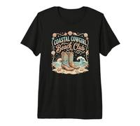 Club de Playa Coastal Cowgirl Western Boots Beach Ocean Camiseta Premium