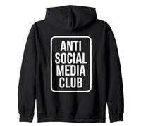 Club de Redes sociales Anti para Hombres y Mujeres Que odian a Las Redes sociales Sudadera con Capucha