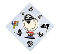 Club Green - Servilleta (Piratas de 3 Capas, Blanco, 250 x 250 mm