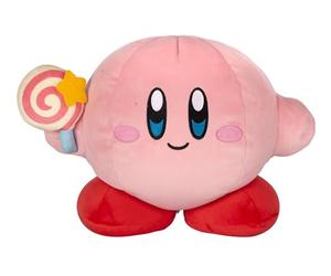 Club Mocchi Mocchi Kirby - Figura de Peluche con Varita invencible de 38 cm - Juguete Coleccionable Kirby para niños a Partir de 3 años