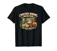 Club Navideño Retro Mañana de Navidad TV Café Camiseta