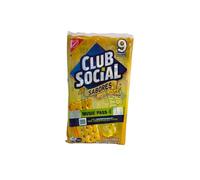 CLUB SOCIAL SABORES - GALLETA CLUB SOCIAL - GALLETA SALADAS CON SABOR ARTIFICIAL A MANTEQUILLA - PAQUETES DE 9 UNIDADES - 216 GRAMOS