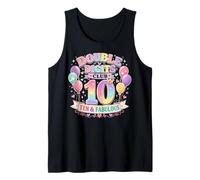 Club Ten de Dos dígitos y un Fabuloso arcoíris gráfico en Colores Pastel Camiseta sin Mangas