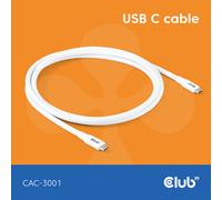Club3d cable usb c blanco