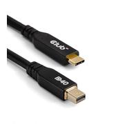 Club3D Cable USB Tipo-C a MiniDisplayPort CAC-1561 DP40 bidireccional certificado VESA 2 m