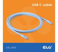 Club3d cac-3003 cable usb usb4 gen 3x2 2 m usb c azul
