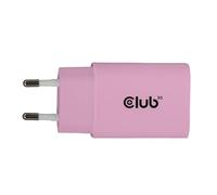 Club3D CAC-3021 USB-C - Cargador (30 W, 2 unidades), color rosa