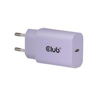 Club3D CAC-3025 USB-C - Cargador (30 W, 2 unidades), color morado