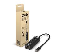 Club3D CSV-1549 - Hub USB Tipo C 3.2 Gen1 a 3 Puertos USB Tipo A con Gigabit Ethernet