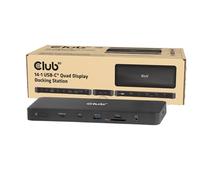 Club3D CSV-2540 14-1 USB-C - Base de conexión para Pantalla cuádruple