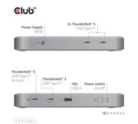 Club3D CSV-2563 5-1 Thunderbolt 5 Hub Triple Video 5K60Hz Thunderbolt Share Certificado 180W