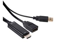 CLUB3D HDMI a DisplayPort Adaptador - Adaptador para cable (HDMI, DisplayPort, Male connector / Female connector, 0,18 m, Negro)