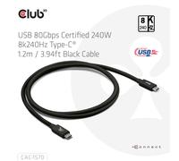 Club3d kabel usb c zertifi. pd240w/4k540hz/80gbps 1.2m st/st retail -