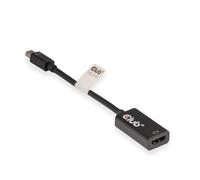 CLUB3D Mini DisplayPort 1.2 a HDMI 2.0 UHD Adaptador Activo - Adaptador para cable (DisplayPort 1.2, HDMI 2.0, Male connector / Female connector, 0,15 m, Negro)