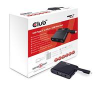 CLUB3D Mini Dock USB Type-C to VGA + USB3.0 + USB Type C Charging - Base (Cable, USB 3.1 (3.1 Gen 2) Type-C, Negro)