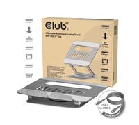 CLUB3D Soporte Ajustable De Aluminio Para Portátil Con Hub USB-C® Gris