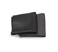 CLUB4BRANDS Recortes de cuero - restos de cuero negro, restos de cuero, tamaños grandes, ideal para bolsos, zapatos, reparaciones, decoraciones, manualidades, 0,5 kg, tamaño A2