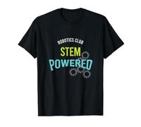 Clubes de robótica: Stem Powered Camiseta gráfica económica, Hombre, Negro, S