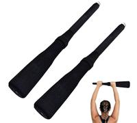 Clubes Indios 2pcs Entrenamiento 2.2 Libras Barra de Entrenamiento ponderado Barras de plástico con Pesas con Agarre ergonómico para niños Ejercicio de Ejercicios Clubes Negros Indios n