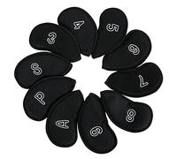 Clubs Golf - Lote de 10 etiquetas Club bordadas para madera hierros, híbridos, protege el estilo y la durabilidad de tu casco conductor Facyn