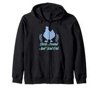 Cluck Alrededor Y Averiguar - Gallina Blanca Poult Funny Chicken Sudadera con Capucha
