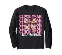Cluck: Sí, me encantan Las gallinas, Divertida, Chicken Farm Chicken Girl Manga Larga