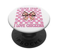 Cluck: Sí, me encantan Las gallinas, Divertida, Chicken Farm Chicken Girl PopSockets PopGrip Adhesivo
