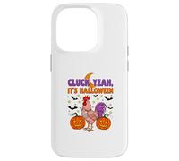 Cluck Yeah Its Halloween - Divertido diseño de gallina y gallina Carcasa para iPhone 14 Pro