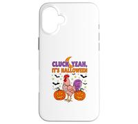 Cluck Yeah Its Halloween - Divertido diseño de gallina y gallina Carcasa para iPhone 16 Plus