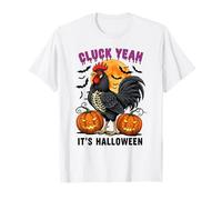 Cluck Yeah It's Halloween Rooster Moon Camiseta
