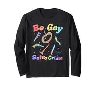 Clue Be Gay Solve Crime Colorful Weapons Distressed Style Manga Larga