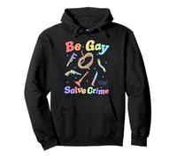 Clue Be Gay Solve Crime Colorful Weapons Distressed Style Sudadera con Capucha