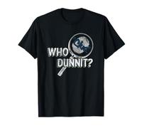 Clue Who Dunnit? Searching Clues Distressed Style Art Camiseta
