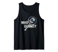 Clue Who Dunnit? Searching Clues Distressed Style Art Camiseta sin Mangas