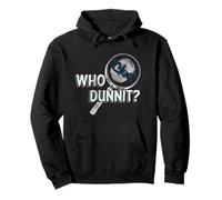 Clue Who Dunnit? Searching Clues Distressed Style Art Sudadera con Capucha