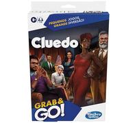 Cluedo Grab and Go - Juego portátil para 3 a 6 Jugadores a Partir de 8 años - Juego Infantil para Viajes - Versión Portuguesa