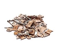 Clueltes 100 Unids Máquina De Coser Tijeras En Forma De Botones De Madera Botón De Costura Para Niños Ropa Botón Scrapbooking Accesorio