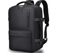 Clufar Mochila Viaje Cabina Avion 20-36L Mochila Cabina Avion Negro Impermeable Mochila de Viaje Mujer Hombre Mochila de Cabina Ryanair con USB Mochila con Zapatillero con Hebilla de Pecho